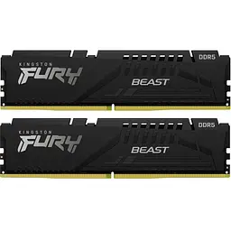 Модуль пам'яті для комп'ютера DDR5 32GB (2x16GB) 6400 MHz Beast Black EXPO Kingston Fury (ex.HyperX) (KF564C32BBEK2-32)