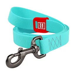 Повідець для собак WAUDOG Waterproof світиться в темряві L-XXL Ш 25 мм Д 305 см бірюзовий (2733)