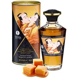 Зігрівальна масажна олія Shunga Aphrodisiac карамель, 100 мл - мініатюра 2