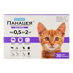 Протипаразитарні пігулки Superium Панацея для котів 0.5-2 кг 1 шт. - мініатюра 5