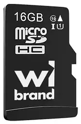 Карта пам'яті microSDHC, 16Gb, Wibrand, Class10 UHS-I U1 без адаптера (WICDHU1/16GB) WICDHU1/16GB