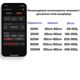 Нагрівач зовнішній Chihiros Heater Pro 16/22мм, 10-1000W з керуванням через додаток - мініатюра 8