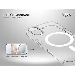 Чохол iLera GlassCase + Camera Button with MagSafe для Apple iPhone 17 Frosted (ILGlCFrCb17) [150405] - мініатюра 6