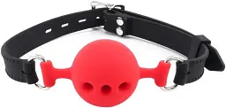 Кляп I’MCUM MouthBond для рольових ігор Чорно-червоний (IM-SM208-red&black)