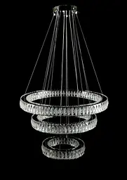 Світлодіодна люстра Splendid Ray L8015/400+600+800/3 LED (CH+Clear) з кришталем, хром, 235 Вт - мініатюра 4