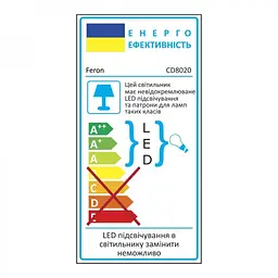 Свiтильник точковий Feron CD8020 під лампу з підсвіткою хром (1833) - мініатюра 6