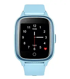Годинник телефон для дітей Lemfo M93S з GPS трекером, 4G, SIM-картою, пульсометром, датчиком зняття з руки, 4 ГБ памʼяті, камерою та відеодзвінками Синій - мініатюра 2