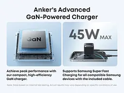 Сетевое зарядне пристрій Anker Nano Charger - 45W USB-C Чорний (7150726) - мініатюра 3