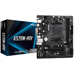 Материнська плата AsRock A520M-HDV (A520M-HDV) (Socket AM4, AMD A520, Micro-ATX) - мініатюра 4