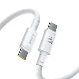 Кабель Baseus New Braided Fast Charging Type-C to Type-C 100W (1m) white (E0426V01)