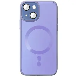 Чохол TPU+Glass Sapphire Midnight with MagSafe для Apple iPhone 14 (6.1) Бузковий / Dasheen