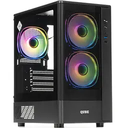 Корпус QUBE GEON ARGB Black (GEON_GBNU3)
