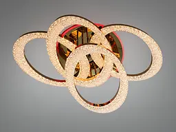 Сучасна стельова LED-люстра Diasha 5607/4L G золото, кільця, 125 Вт, 83 см, 14-20m2 - мініатюра 2