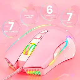 Миша Onikuma CW905 Pink [91318] - мініатюра 5