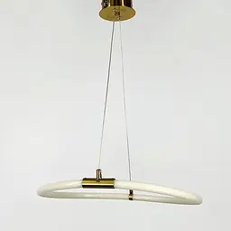 Латунна кільцева люстра з гнучкою LED стрічкою Ø 45 см | Line F | Арт. MD8074-R - мініатюра 6
