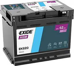 Автомобільний акумулятор EXIDE START-STOP AGM 6СТ-62Ah АзЕ 680А (EN) EK620 - мініатюра 1