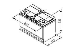 Акумулятор Bosch S4 EFB 72Аh EN 760A (0 092 S4E 410) - мініатюра 5