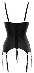 Корсет Cottelli Collection Lingerie Crotchless Basque M чорний - мініатюра 5