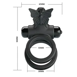 Ерекційне кільце Pretty Love Passionate Ring IX 8.6 см чорний - мініатюра 5