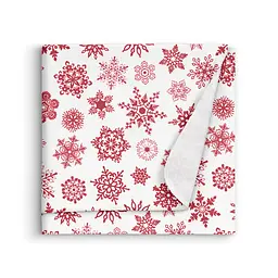 Пелюшки фланелеві Cosas Snowflakes 80х100 см, бордо - мініатюра 2
