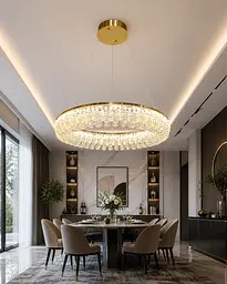 Кришталева підвісна LED-люстра Linisoln 7903-600 100 W, 60 см, 14-19 м2 - мініатюра 2