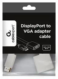 Перехідник Cablexpert DisplayPort - VGA 0.15м White (A-DPM-VGAF-02-W) - мініатюра 3