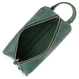 Косметичка несесер зелена GRANDE PELLE 18х10х7 см acs0032151 - мініатюра 3