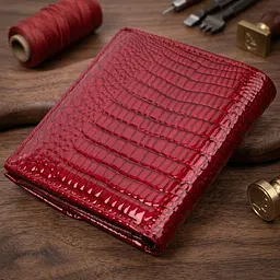 Фактурний жіночий гаманець із натуральної шкіри ST Leather 22705 червоний - мініатюра 4