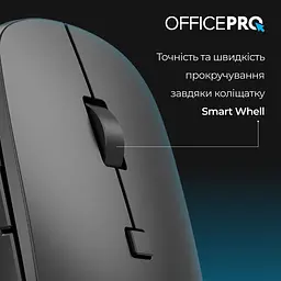 Миша OfficePro Silent Click Ergonomic Wireless Black (M305B) - мініатюра 11