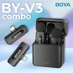 Мікрофон BOYA BY-V3 combo Type-C/Lightning Black - мініатюра 7