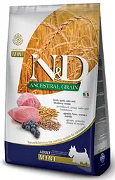 Сухий корм Farmina N&D Low Grain LAMB & BLUEBERRY ADULT MINI для собак дрібних порід з ягням та чорницею 2,5 кг