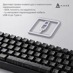 Клавіатура Ajazz NK68 V2 Red Switch (NK68-V2-R-S-W) U1 - мініатюра 7