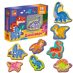 Настільна гра Vladi toys для дітей набір магнітів Динозаври (VT3106-23)