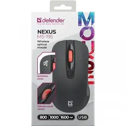 Мишка Defender Nexus MS195 Wireless Black (52195) - мініатюра 6