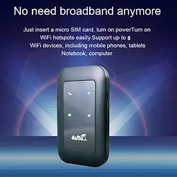 Портативний 4G LTE роутер Pix-Link Mobile Router PH312-E кишеньковий Wi-Fi модем з LED дисплеєм Black (19863) - мініатюра 3