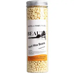 Плівковий віск для депіляції Hard Wax Beans BEAUTE Cream у гранулах 400 г — професійний гарячий віск без смужок