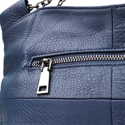 Сумка на кожен день з натуральної шкіри Vintage 22988 синя - мініатюра 5