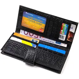 Чоловічий шкіряний гаманець Canpellini 9х18,7х1 см acs0025599 - мініатюра 4