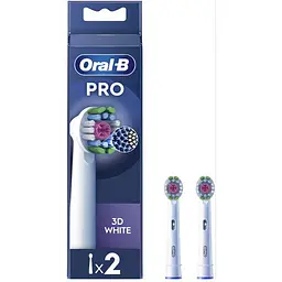Насадка для зубної щітки Oral-B Pro 3D White 2 шт. (8006540847183)