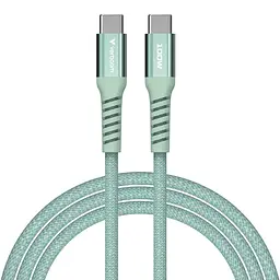 Кабель Verbatim 100 Вт /USB-C–USB-C /120 см-зелений (31855) - мініатюра 2