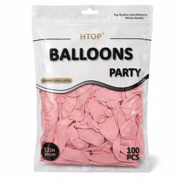 Надувні повітряні кулі HTOP 100 шт Party Balloons 30 см Товари для оформлення Дня народження Святкова атрибутика Рожевий - мініатюра 2