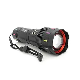 Ліхтар пошуковий BP-9600 LED PM60, 5 режимів, живлення від 3*18650, IP65, кабель USB, 210х100х70мм, 0,686кг, Black, BOX