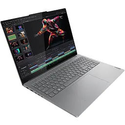 Ноутбук Lenovo Yoga Pro 9 16IMH9 (83DN003PRM) Luna Grey, Екран 16 Mini LED (3200x2000) 3.2K 165 Гц, матовий / Intel Core Ultra 9 185H (2.3 - 5.1 ГГц) / RAM 64 ГБ / SSD 1 ТБ / nVidia GeForce RTX 4070, 8 ГБ / Windows 11 Home - мініатюра 2