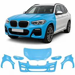 Антигравійна захисна бронеплівка за лекалами для BMW X3 G01 2017-2021 - передня частина авто (капот бампер фари крила)