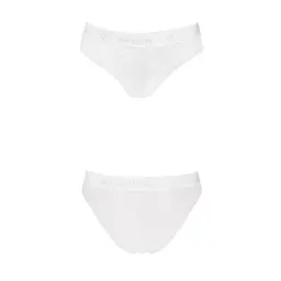 Трусики з широкою гумкою і мереживом Passion PS001 PANTIES L, white - мініатюра 4