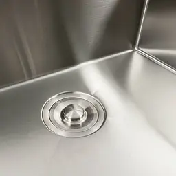 Кухонна мийка нержавійка 60x50 Platinum Handmade з підставкою для ножів (сифон круглий, 3,0/0,8), Нержавіюча сталь - мініатюра 3