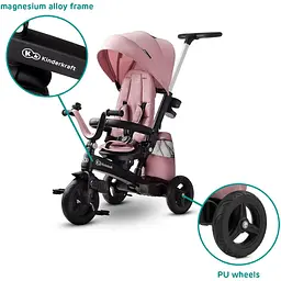 Триколісний велосипед Kinderkraft Easytwist Mauvelous Pink рожевий (KKRETWIPNK0000) - мініатюра 10