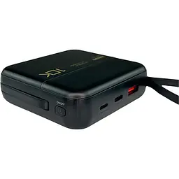 Павербанк Remax RPP-602 / 10000 мАг / до 22.5 Вт / USB-A, USB-C, Lightning / PD + QC / З кабелем / Чорний - мініатюра 4