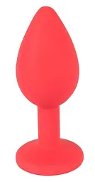 Анальна пробка з кристалом Colorful Joy Jewel Red Plug Small 7.2 см (червоний) - мініатюра 4