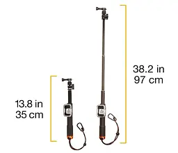 Монопод - селфі стік Amazon Basics Extending GoPro Stick with Remote Housing B0118EP0JM - мініатюра 2
